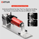 Ortur Y-axis Rotary Chuck for Laser Engraver