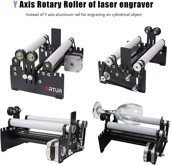 ORTUR Laser Engraver Y-axis Rotary Roller Engraving Module for Engraving Cylindrical Objects Cans